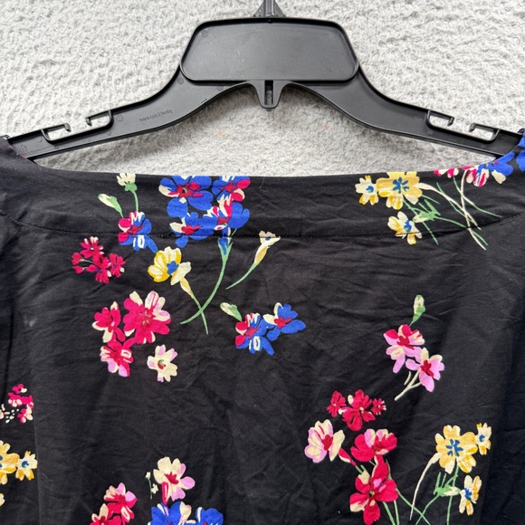 Anthropologie Maeve Adelaide Top Blouse Black Floral Crop Dolman Sleeve Women SP - Picture 14 of 16
